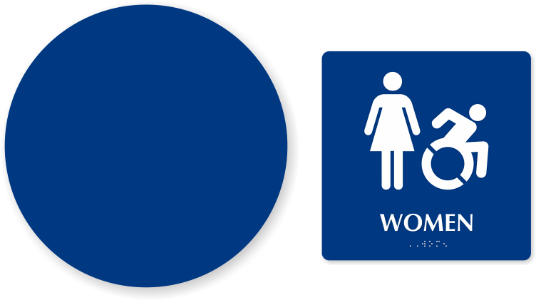Transparent Handicapped Clipart - Womens Bathroom Sign - Png Download (752x421), Png Download