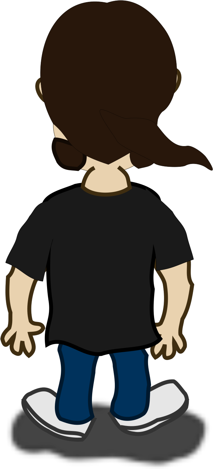 Boy Back Cartoon Png Clipart (1600x1600), Png Download