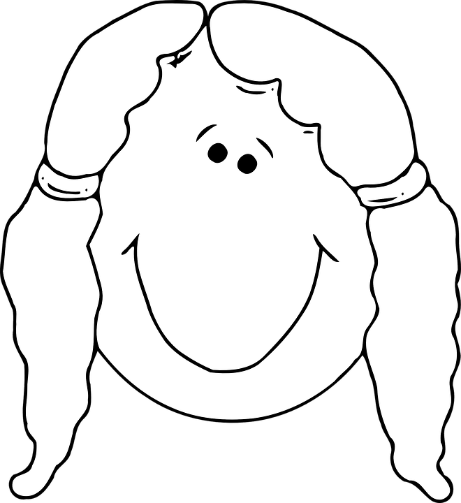 Girl Face Outline Clipart - Png Download (660x720), Png Download