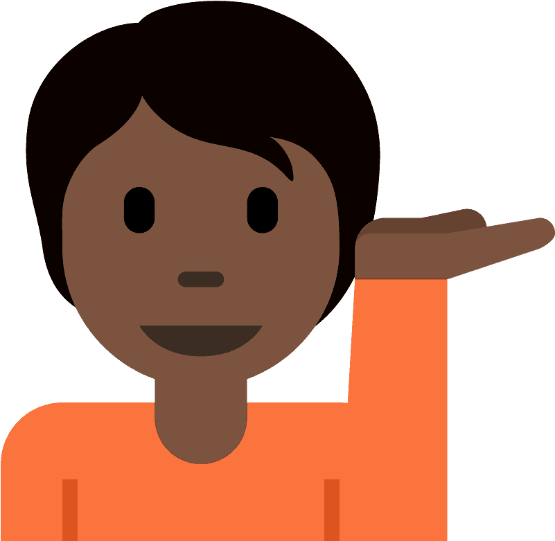 Person Tipping Hand Emoji Clipart - Cartoon - Png Download (800x800), Png Download