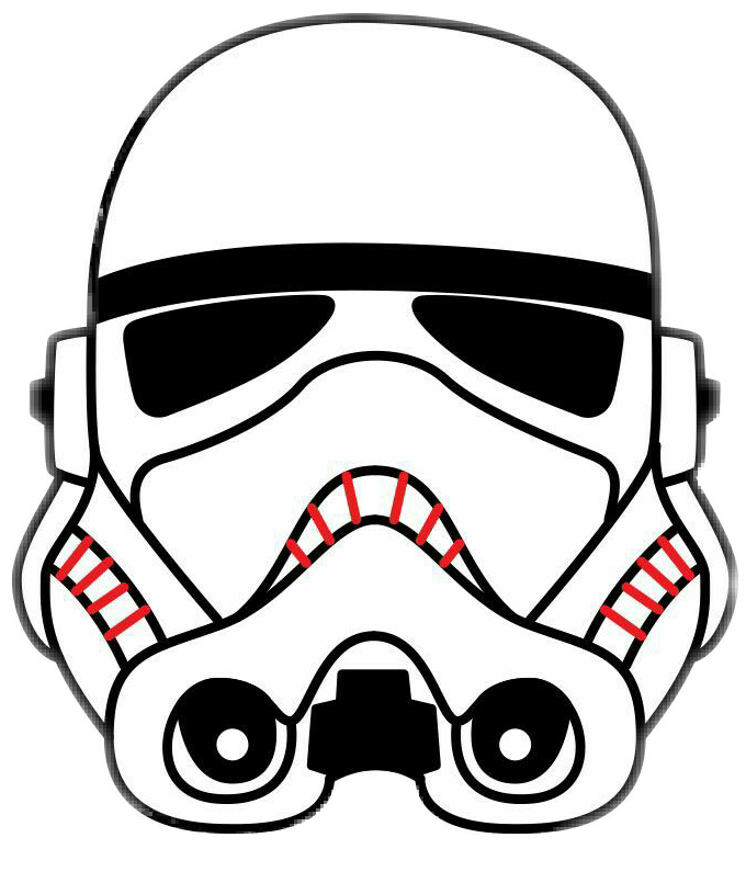 #stormtrooper - Stormtrooper Drawing Step By Step Clipart (680x805), Png Download