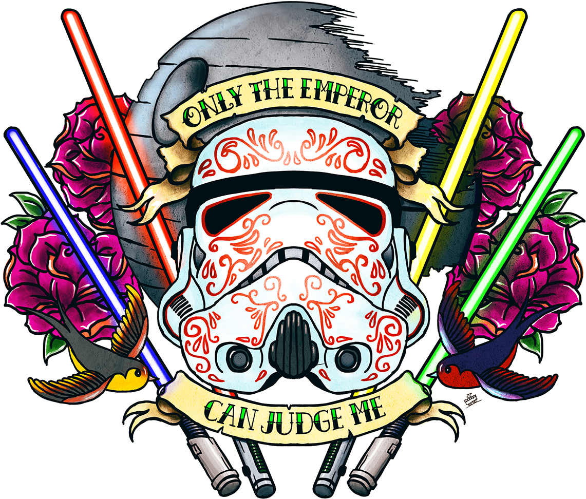 Old School Stormtrooper Tattoo Clipart (1240x1084), Png Download