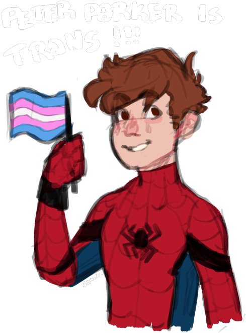 Peter Parker Fanart Clipart (540x708), Png Download