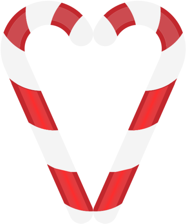 Candy Png Clip Arts - Candy Cane Heart Shape Transparent Png (662x800), Png Download
