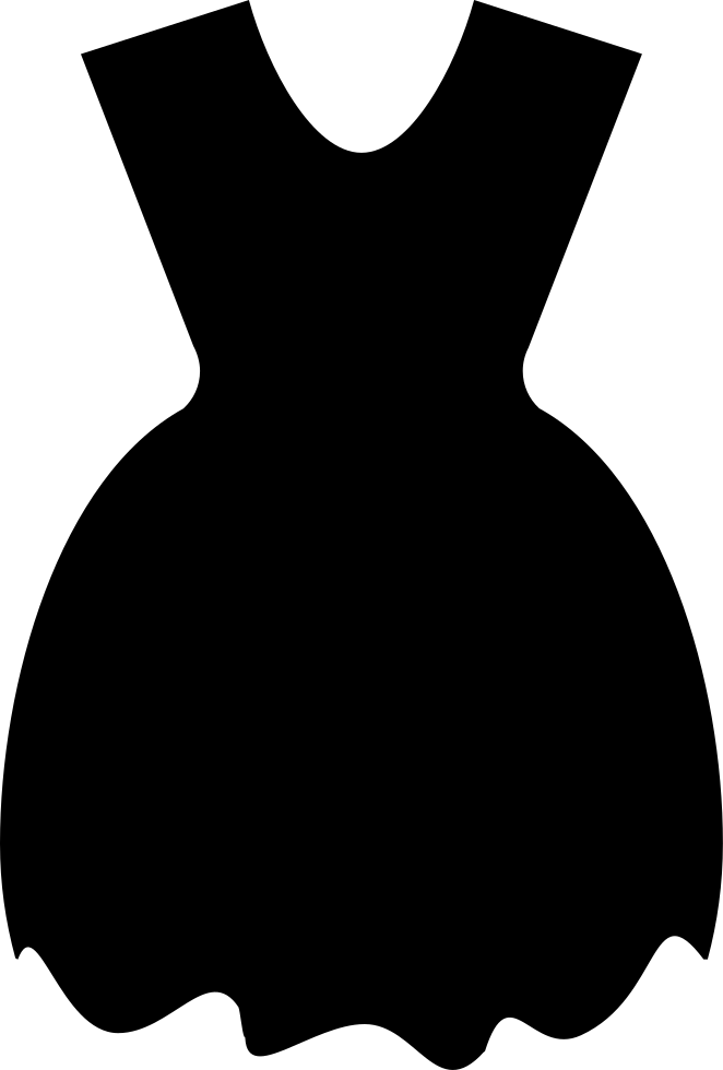 Dress Clip Art Black & White - Little Black Dress - Png Download (662x980), Png Download