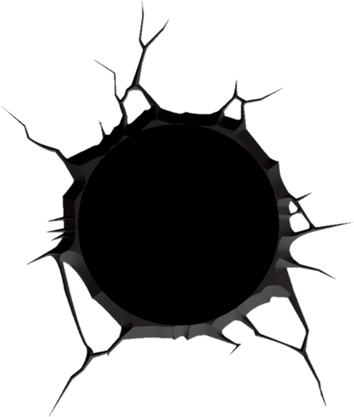 #bullethole #holeinthewall #cracks #overlay #cracks - 3d Football Clipart (744x866), Png Download