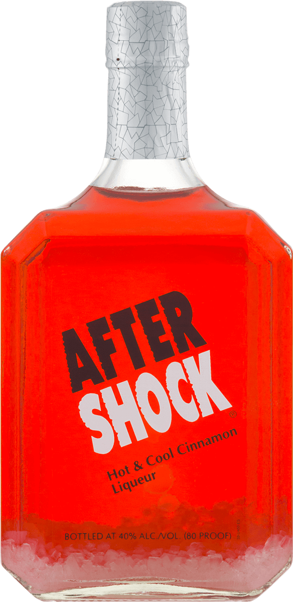 Transparent Cinnamon Bottle Png - After Shock Liqueur Clipart (584x1201), Png Download