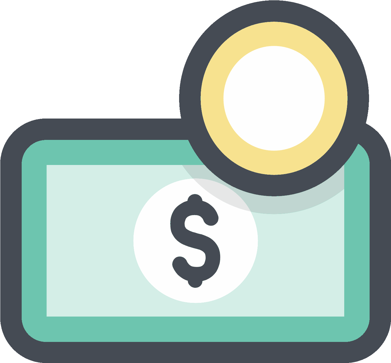 Cash Icon Png , Png Download - Cash Icon Png Clipart (1371x1274), Png Download