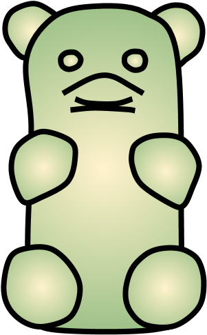 Gummi Bear, White - Cartoon Clipart (816x1056), Png Download