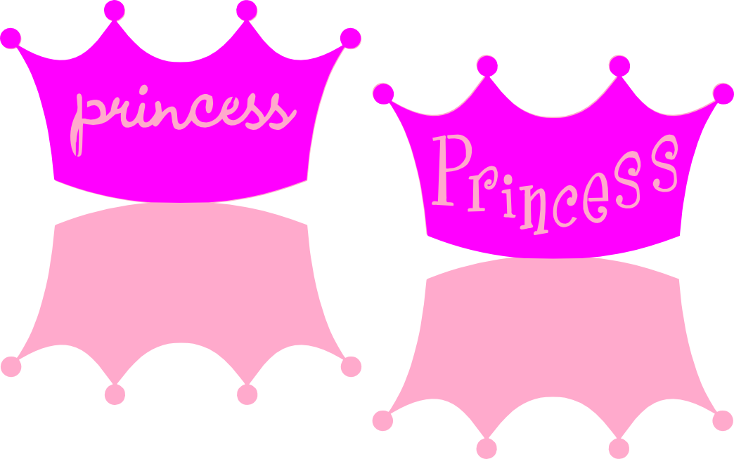 Crown Template To Print - Princess Crown Template Free Clipart (1044x654), Png Download