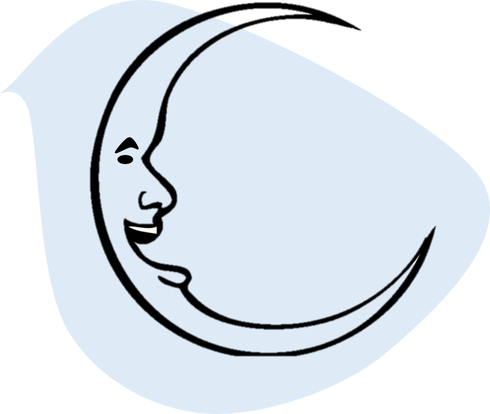 Moon Clipart Coloring - Png Download (964x815), Png Download
