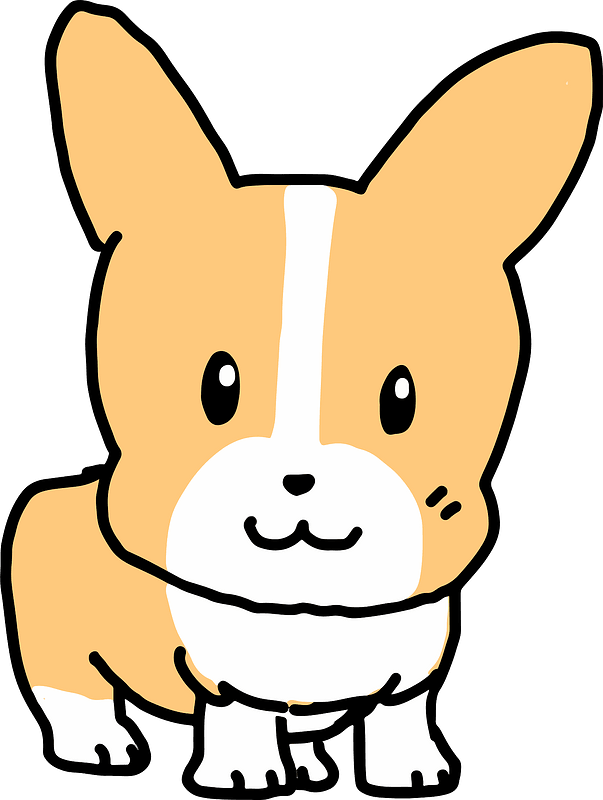 Pembroke Welsh Corgi Clipart - Cartoon - Png Download (603x800), Png Download