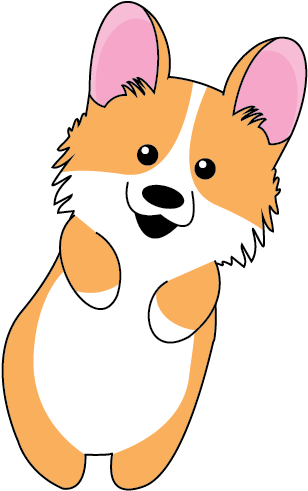 Treefrog Af Corgi Jumping Corgi - Cartoon Clipart (559x559), Png Download