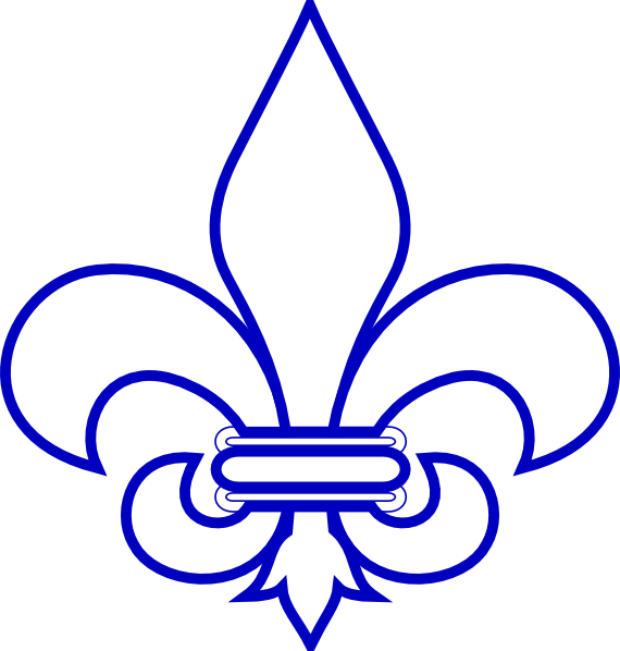 Royal Clip Art - Royal Blue Fleur De Lis - Png Download (570x598), Png Download