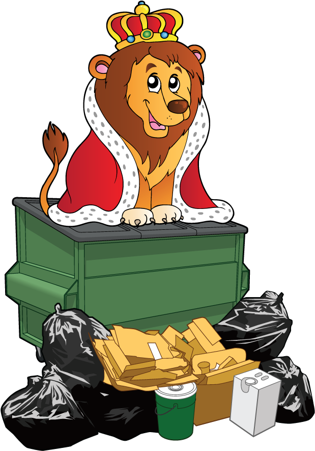Debris King Trash Removal Service - King Trash Clipart (637x894), Png Download