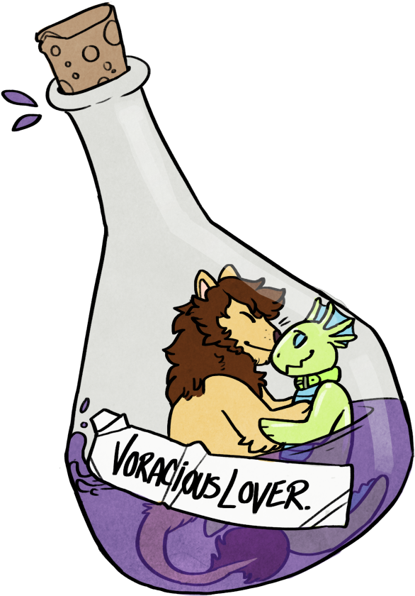 Love Potion - Exdog - Cartoon Clipart (671x900), Png Download