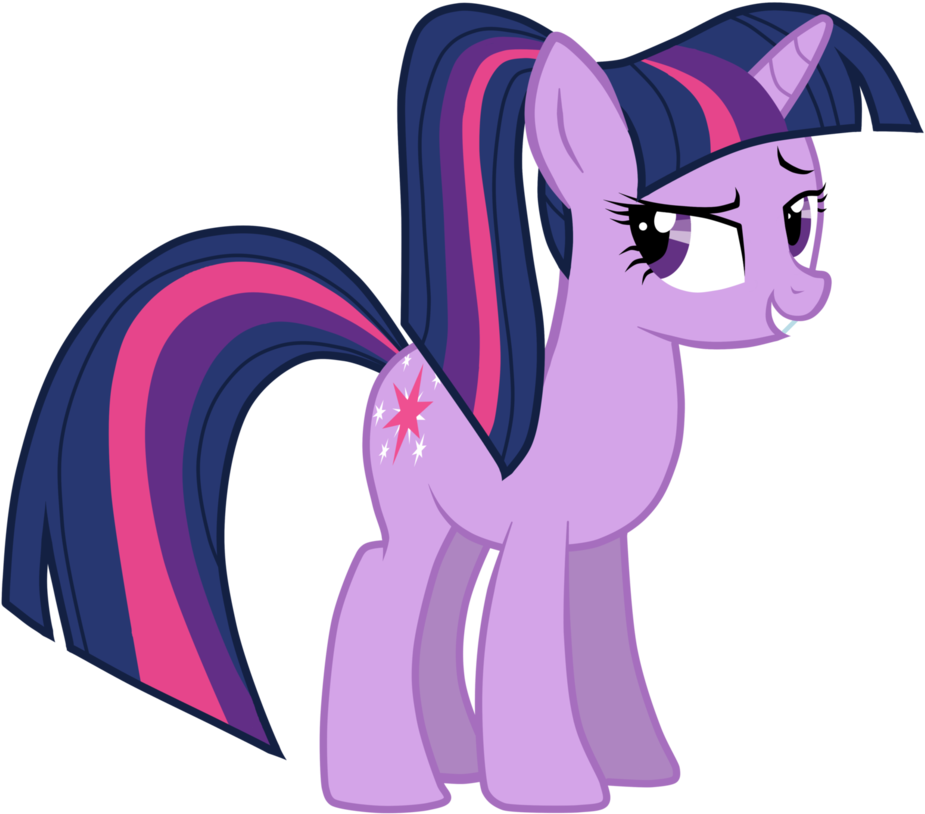 Twilight Sparkle Rainbow Dash Pinkie Pie Pony Derpy - Mlp Twilight Sparkle Ponytail Clipart (953x838), Png Download