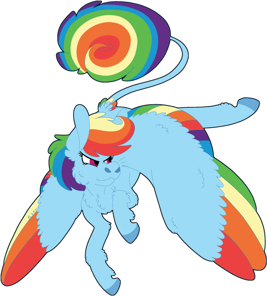 Snuzzlehorsie, Chest Fluff, Colored Wings, Female, - Illustration Clipart (933x1024), Png Download