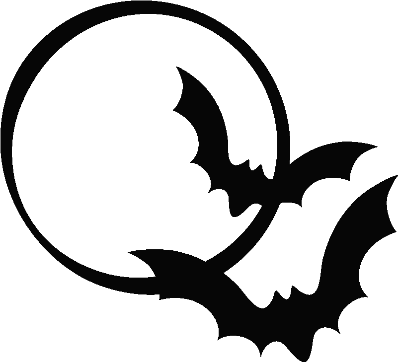 Bats N Moon 1349352828 - Bat Clipart (800x800), Png Download