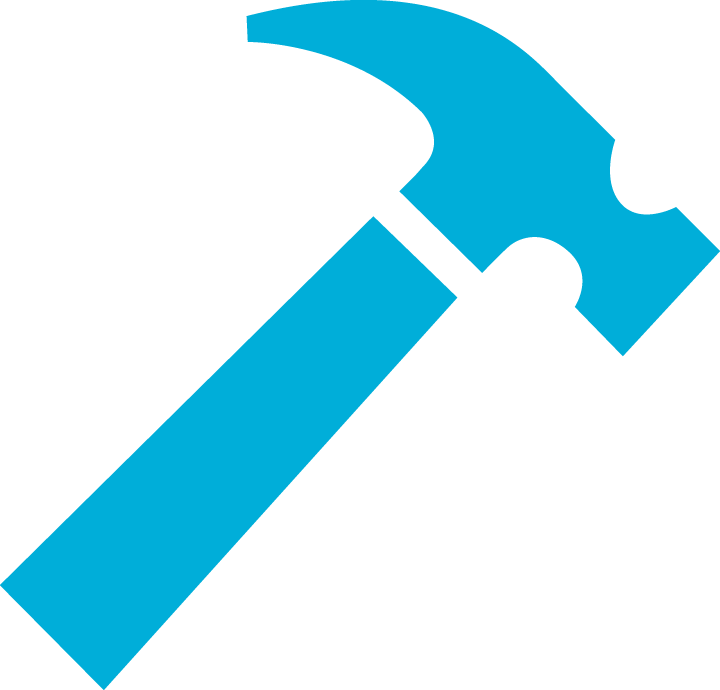 Hfh Icon Hammer Blue - Portable Network Graphics Clipart (720x690), Png Download