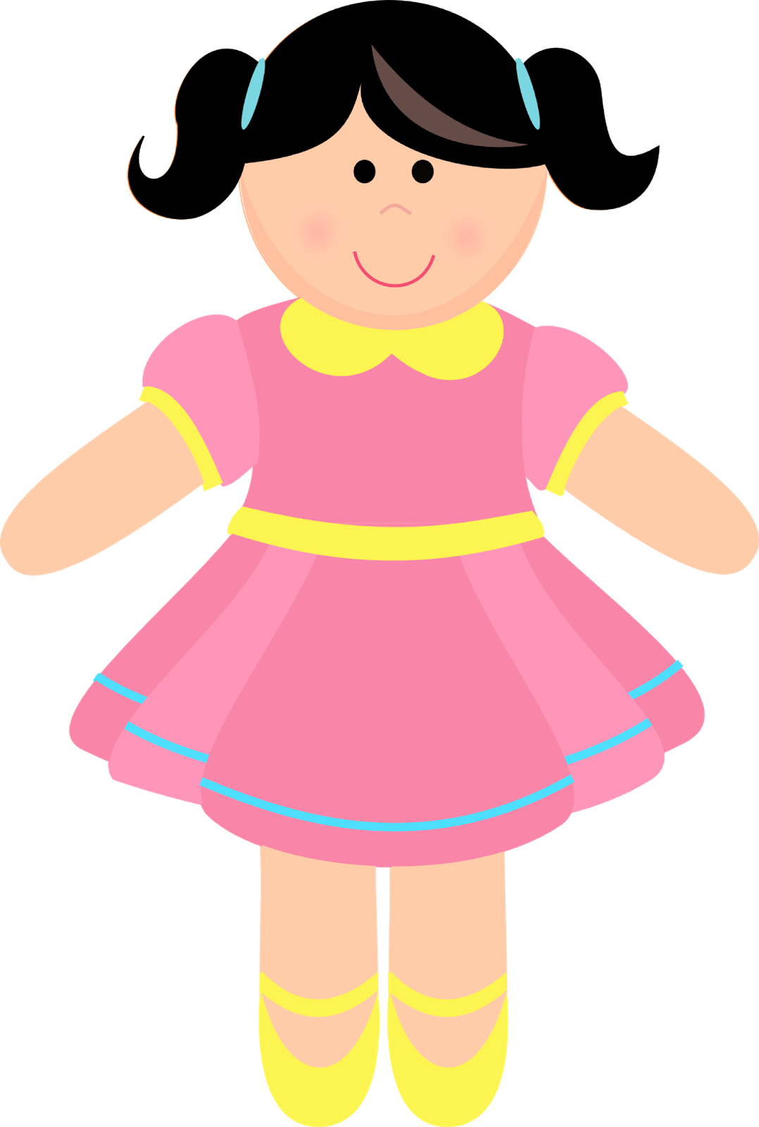 Montando A Minha Festa Imagens - Boneca De Pano Vetor Clipart (1078x1600), Png Download