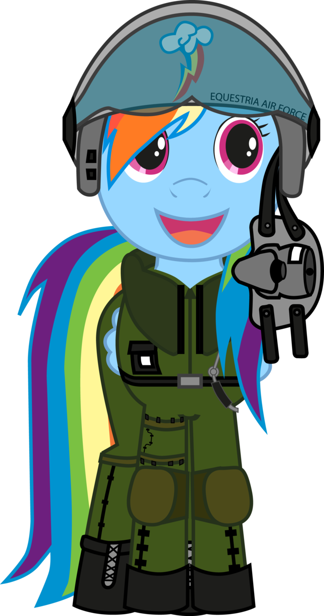 Air Force Clipart Pilot Suit - Rainbow Dash Air Force - Png Download (649x1231), Png Download