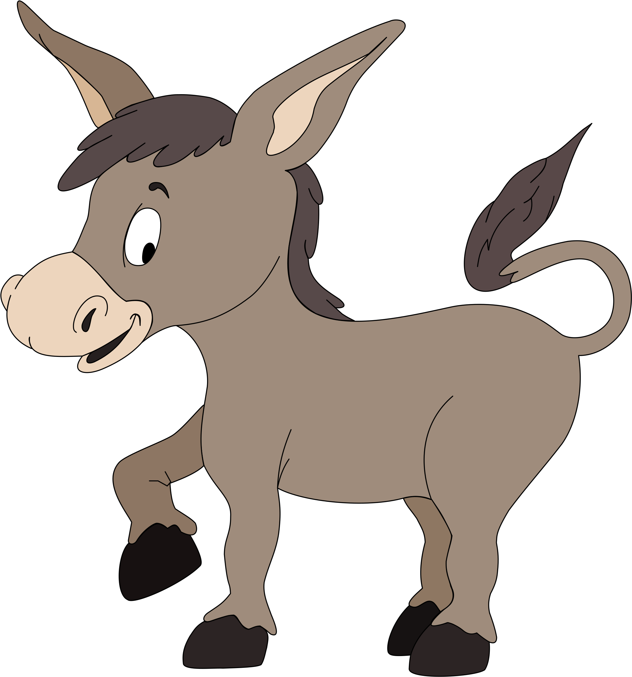 Free Donkey Clipart Pictures - Donkey Clipart - Png Download (2228x2400), Png Download