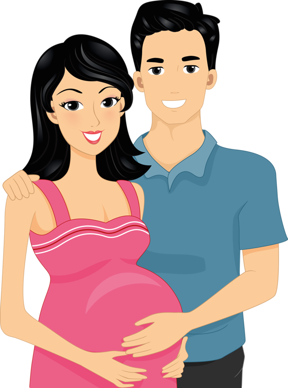 Фотки Baby Shower, Decoupage, Baby Clip Art, Android, - Dibujos De Papa Y Mama Embarazada - Png Download (594x800), Png Download