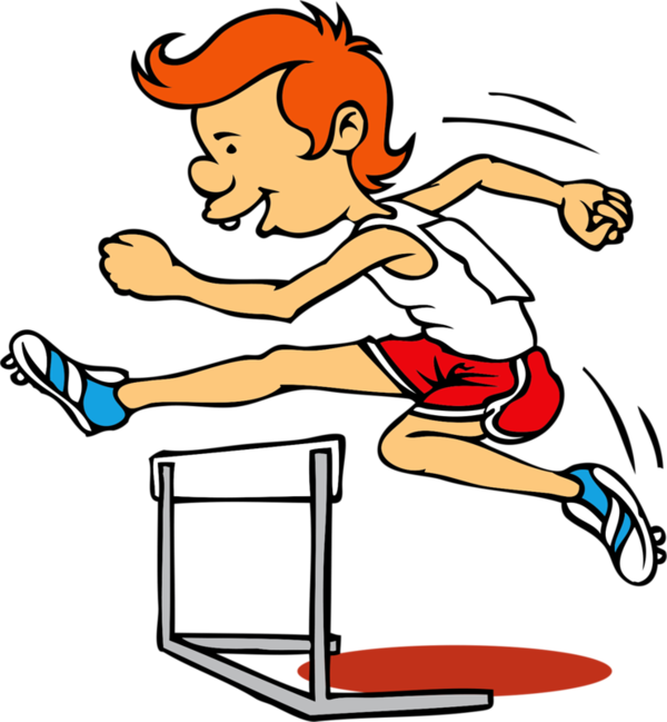 Jumping Clipart Energetic Kid - Dessin De Sportif En Couleur - Png Download (600x649), Png Download
