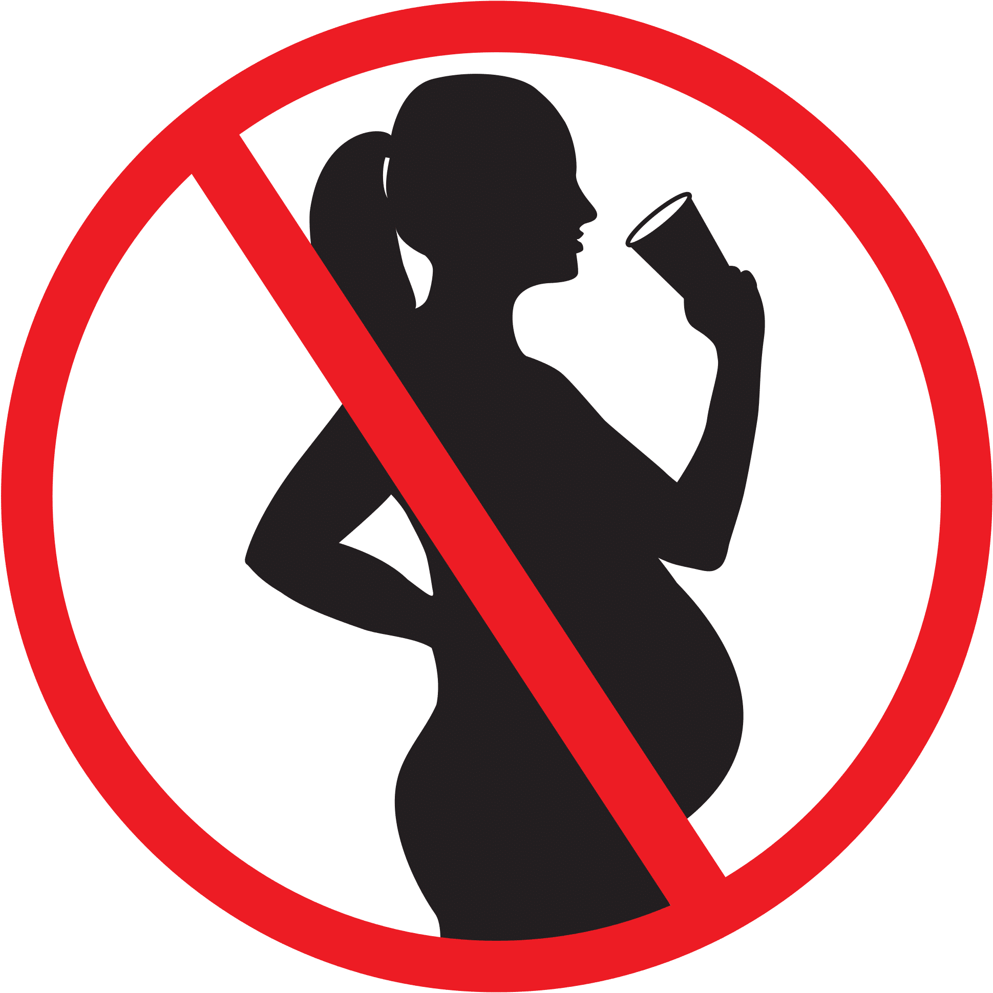 Alcohol - Do Not Drink If Pregnant Clipart (2000x2029), Png Download