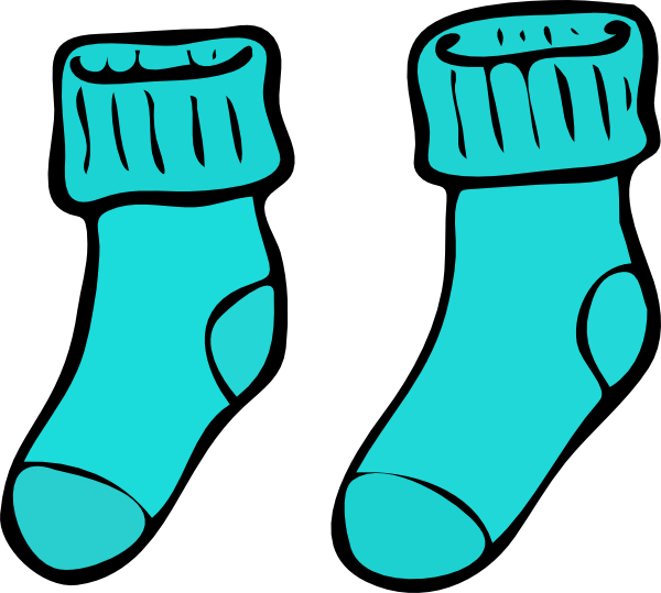 Download Free Printable Clipart And Coloring Pages - Colouring Pictures Of Socks - Png Download (600x539), Png Download