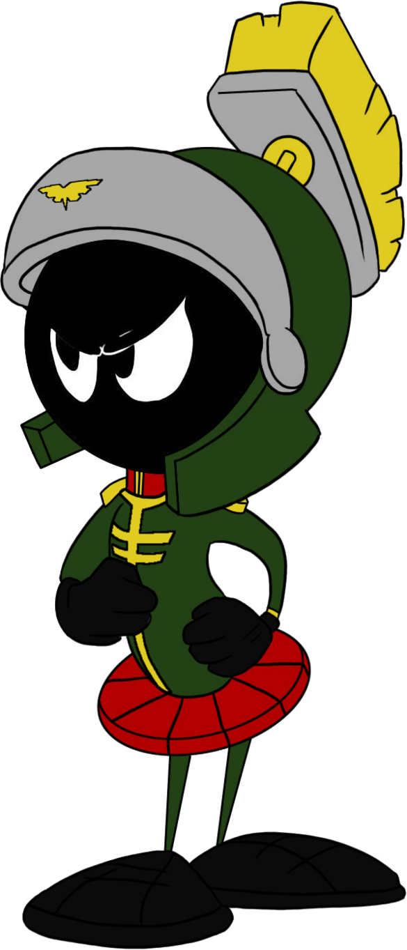 Cartoon Characters, Cartoon Caracters - Marvin The Martian Clipart (585x1363), Png Download