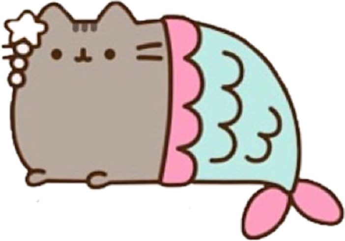 Report Abuse - Mermaid Pusheen Clipart (702x491), Png Download