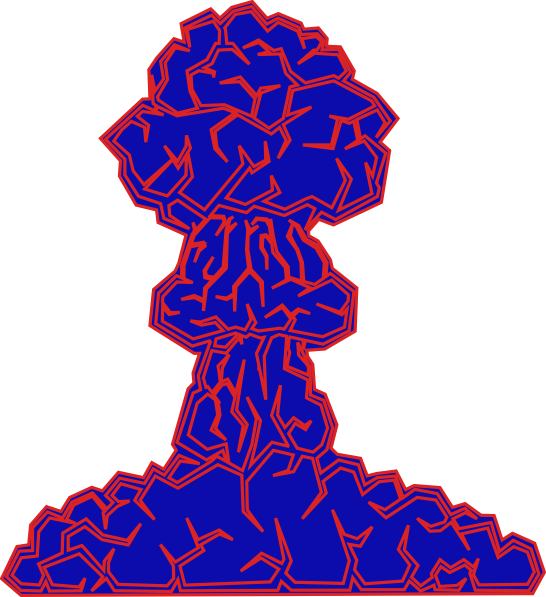 Mushroom Clipart Bomb - Mushroom Cloud Clip Art - Png Download (546x597), Png Download
