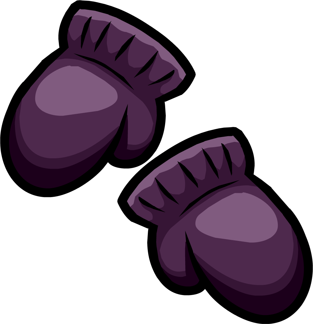 Purple Clipart Mitten - Purple Mittens - Png Download (1048x1085), Png Download