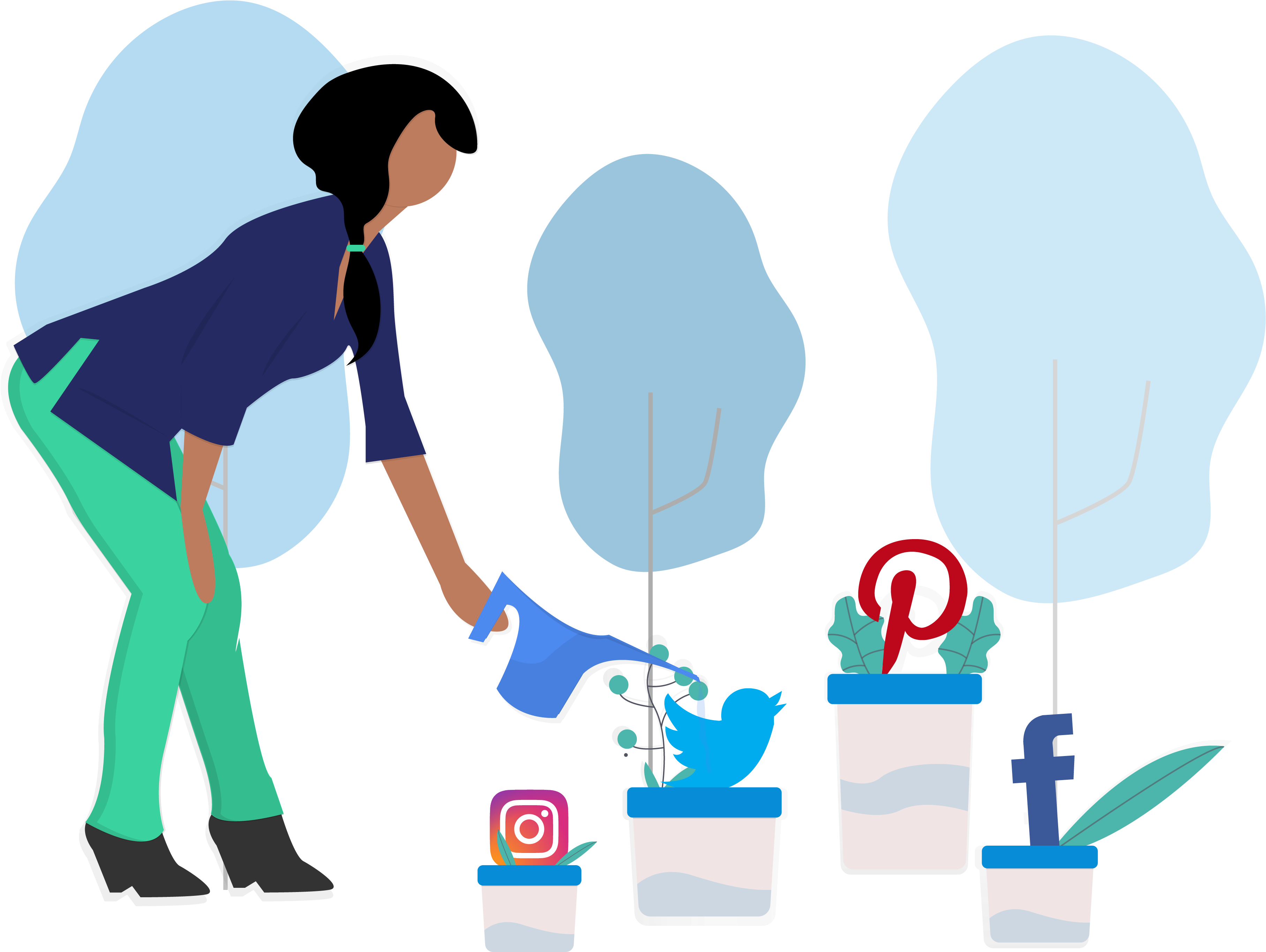 Social Media Clipart (4040x3191), Png Download