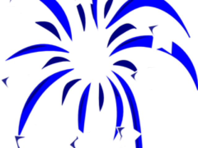 Fireworks Clipart Blue - Fireworks - Png Download (640x480), Png Download