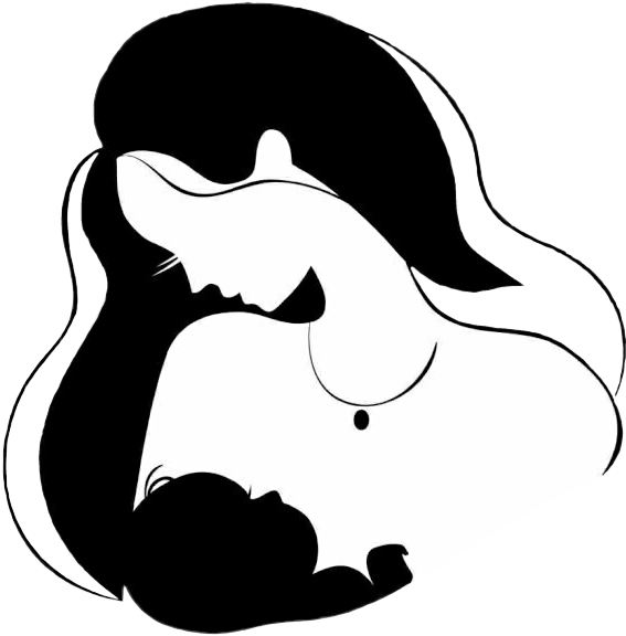 #clipart #love #motherbabybond #motherdaughterbond - Woman With A Baby Silhouette - Png Download (567x576), Png Download