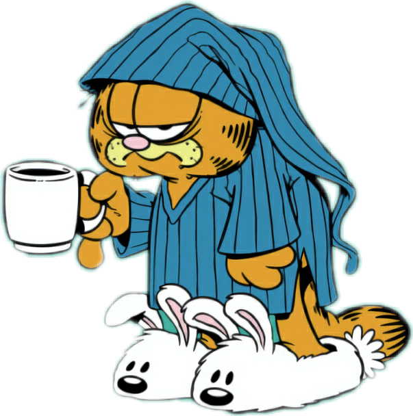 #garfield #morning #goodmorning Clipart (603x608), Png Download