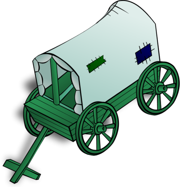 Covered Wagon - Caravan Clip Art - Png Download (600x621), Png Download