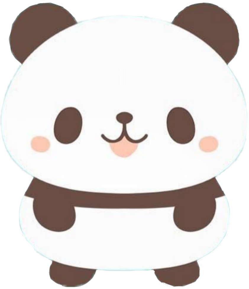 #cute #panda #cartoon #kwaii #draw #drawing #art #black - Cute Cartoon Drawings Of Pandas Clipart (842x977), Png Download