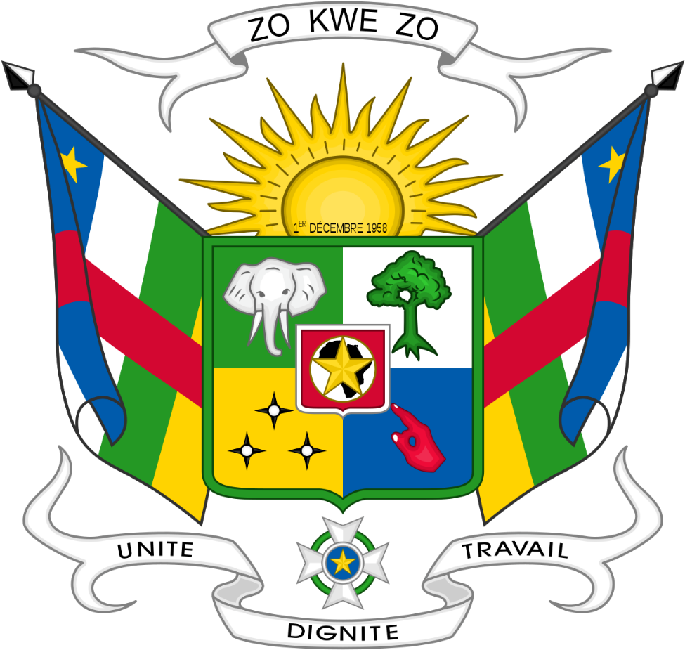 Central African Republic Emblem Clipart (1000x951), Png Download