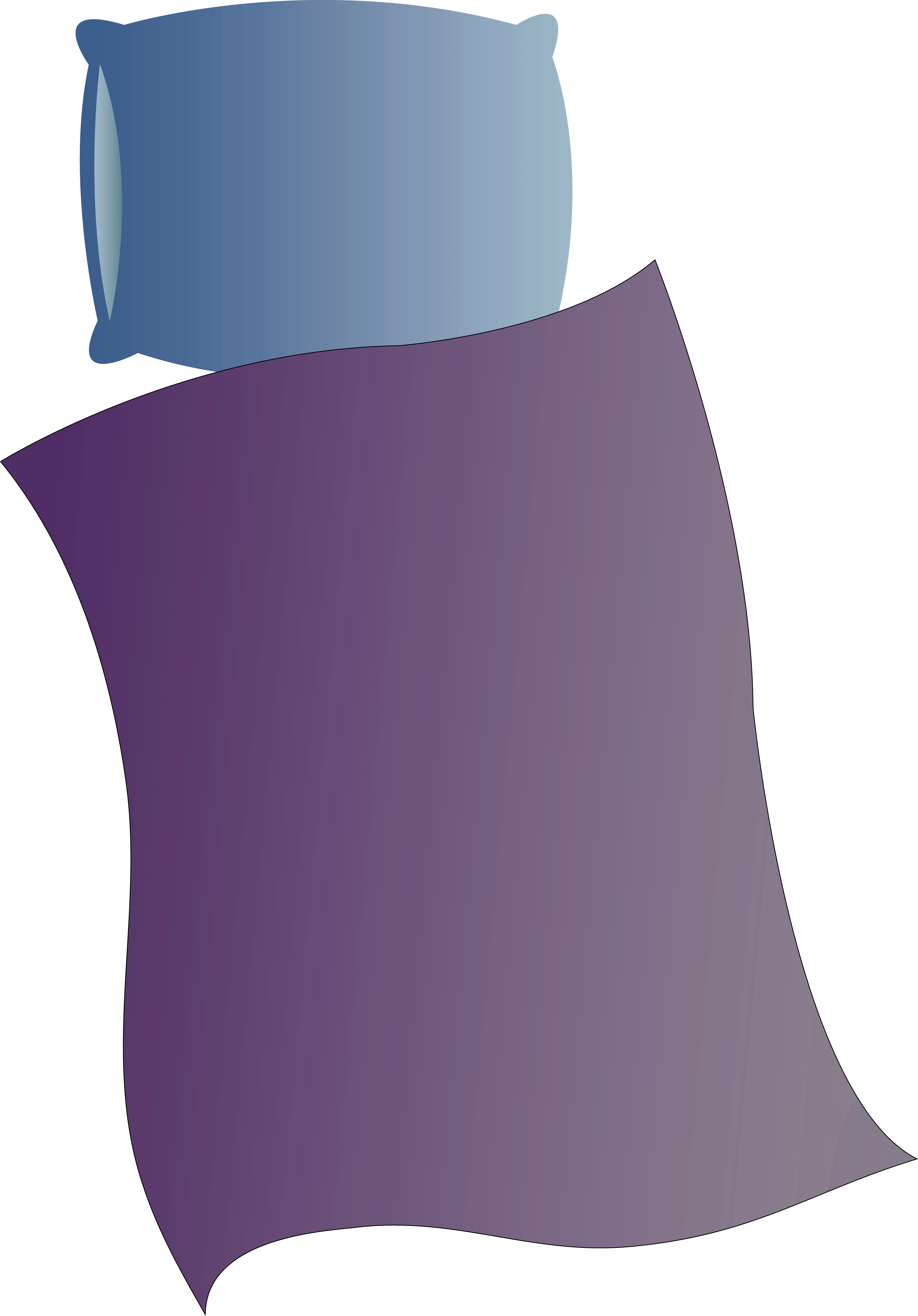 Pillow And Blanket Clipart - Pillow Blanket Clip Art - Png Download (4932x7072), Png Download