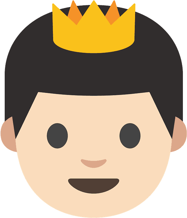 Prince Emoji Clipart - Human Google Emoji - Png Download (800x800), Png Download