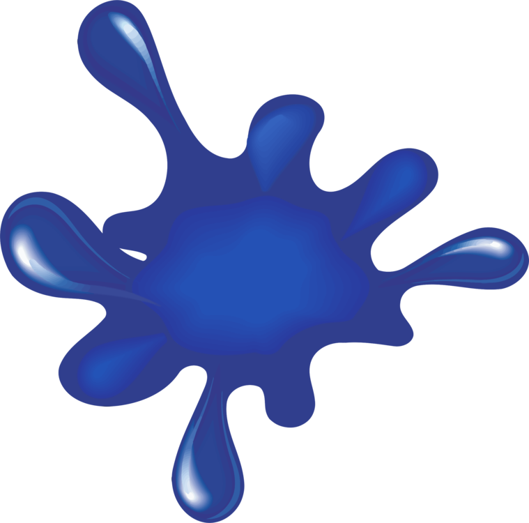 Blue,electric Blue,hand - Blue Paint Splatter Clip Art - Png Download (759x750), Png Download