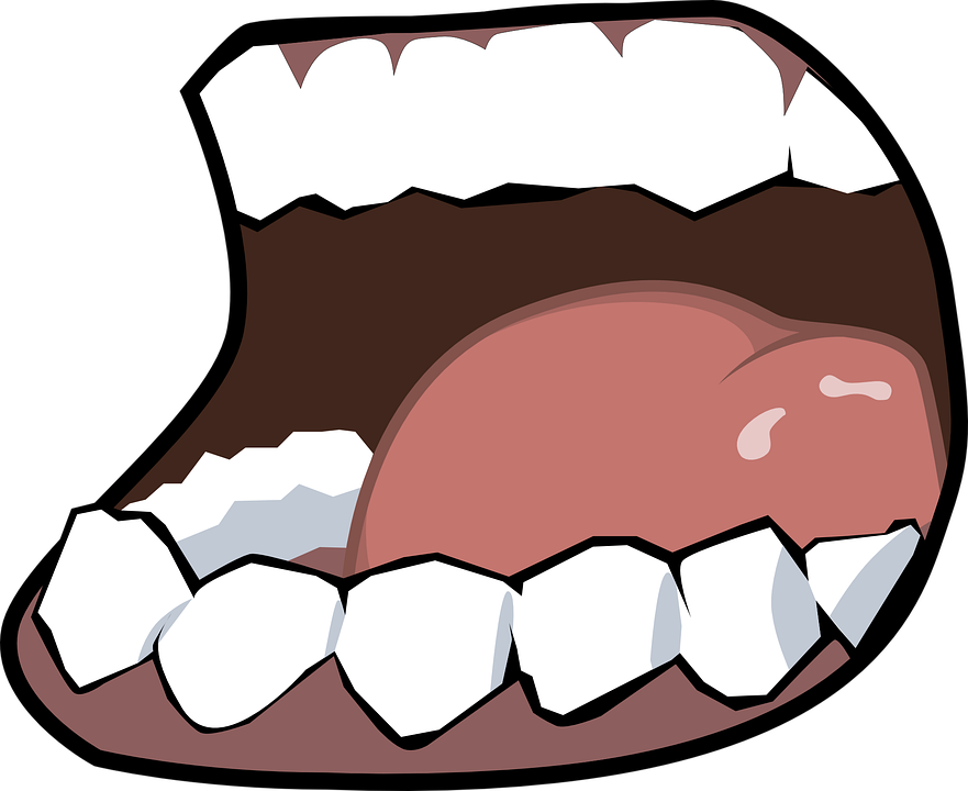 Typical Slang In The 80s - Big Cartoon Mouth Png Clipart (881x720), Png Download