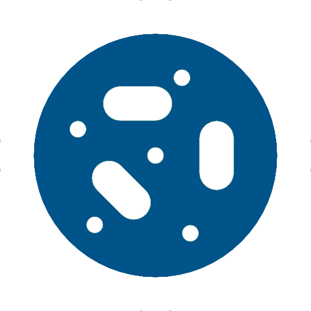 Icon Petri Dish Blue - Circle Clipart (1000x1000), Png Download