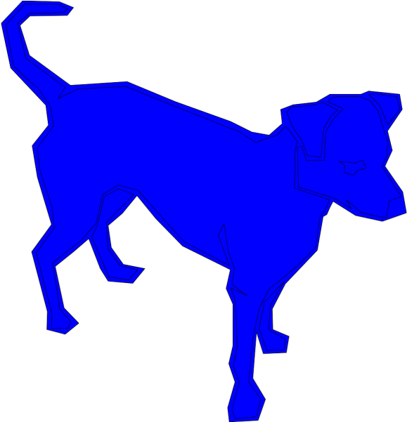 Dog Blue Png Icons - Dog Clipart Blue Transparent Png (600x600), Png Download
