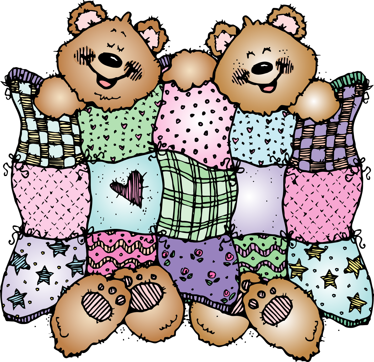 Valentines Day Sleepover Clipart - Stuffed Animal Sleepover Clipart - Png Download (1421x1376), Png Download