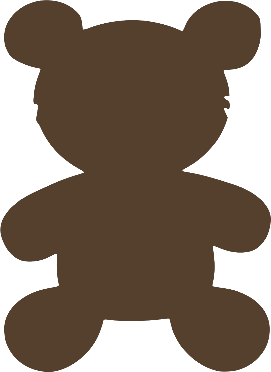 Teddy Bear Clipart Svg - Png Download (1600x1600), Png Download
